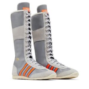 ADIDAS  Japan Vh Sneaker Boots - Silver/Solar Orange/Grey Size 7